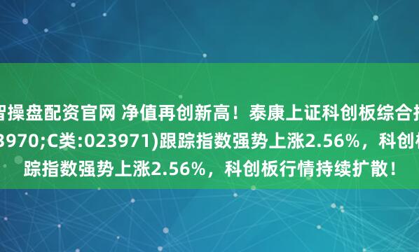 智操盘配资官网 净值再创新高！泰康上证科创板综合指数增强(A类:023970;C类:023971)跟踪指数强势上涨2.56%，科创板行情持续扩散！