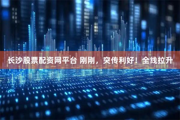 长沙股票配资网平台 刚刚，突传利好！全线拉升